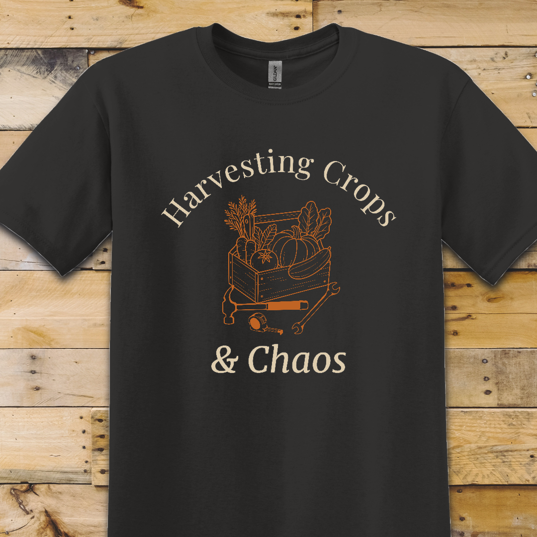 Black t-shirt Harvesting Crops Chaos