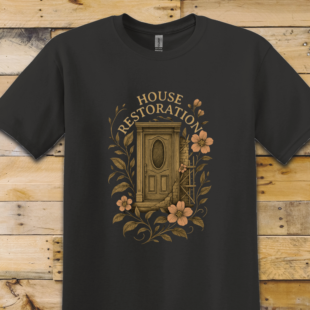 Black t-shirt House Restoration