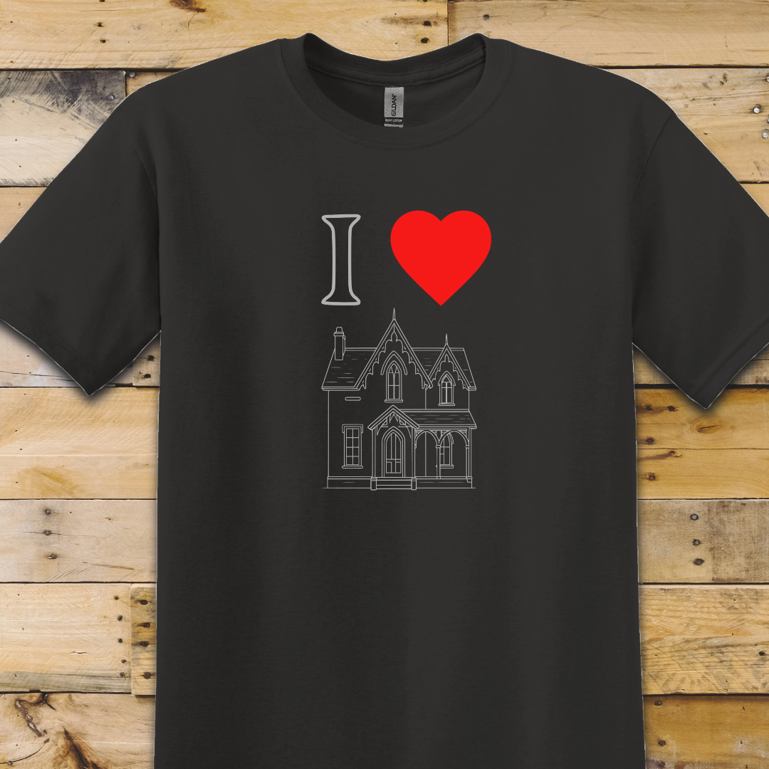 Black t-shirt I Heart Gothic Revival