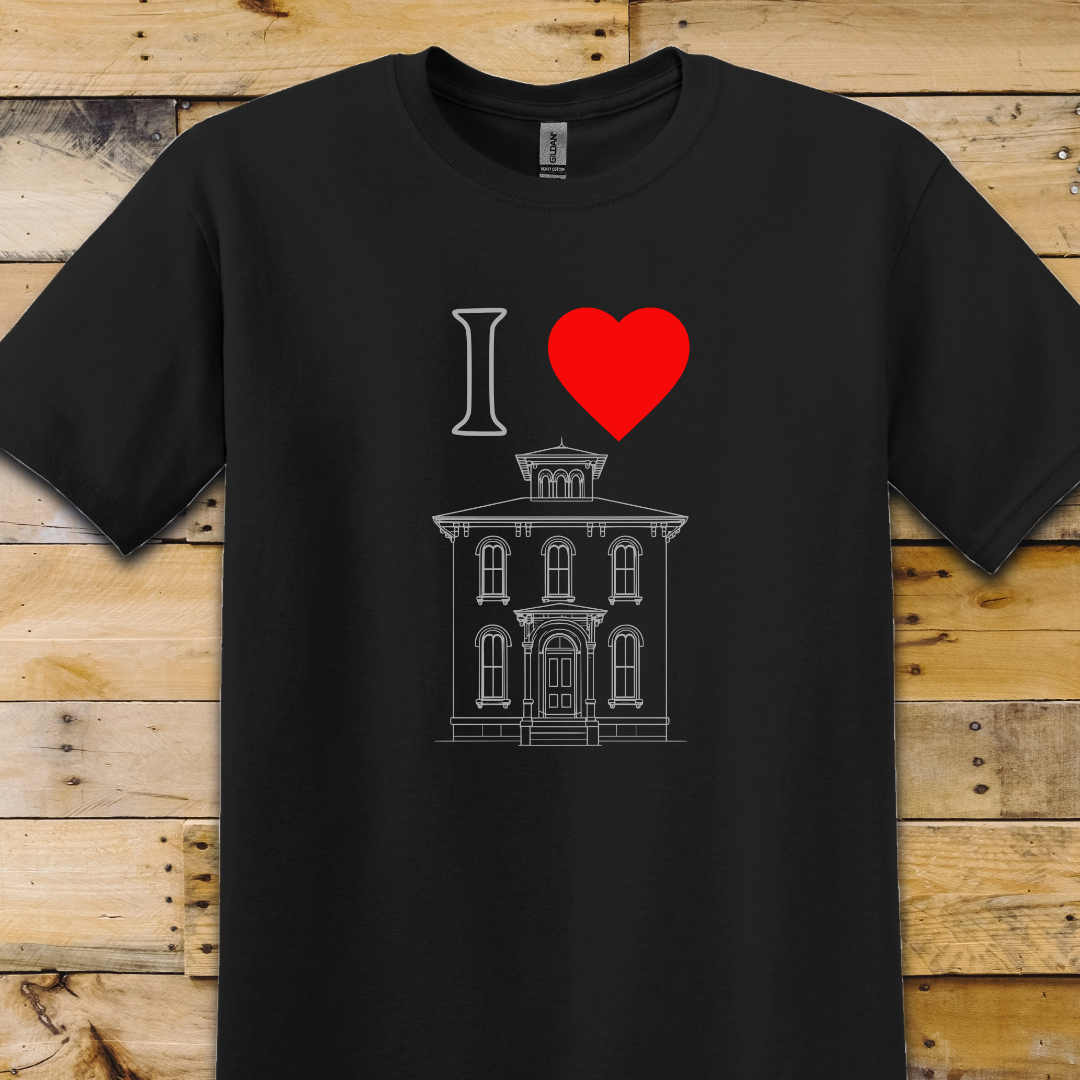 Black t-shirt I Heart Italianate