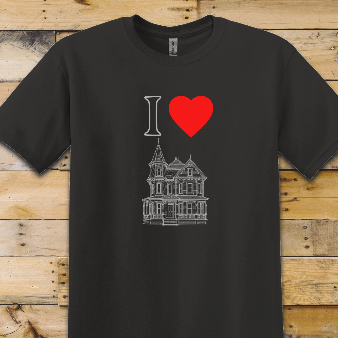 Black t-shirt I Heart Victorian