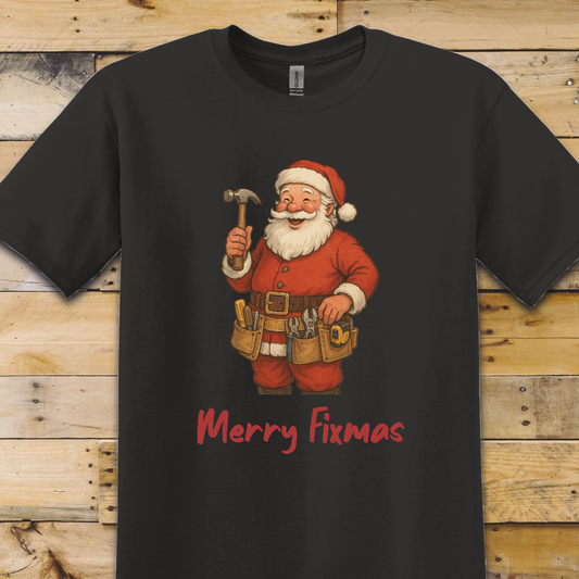 Black t-shirt Merry Fixmas