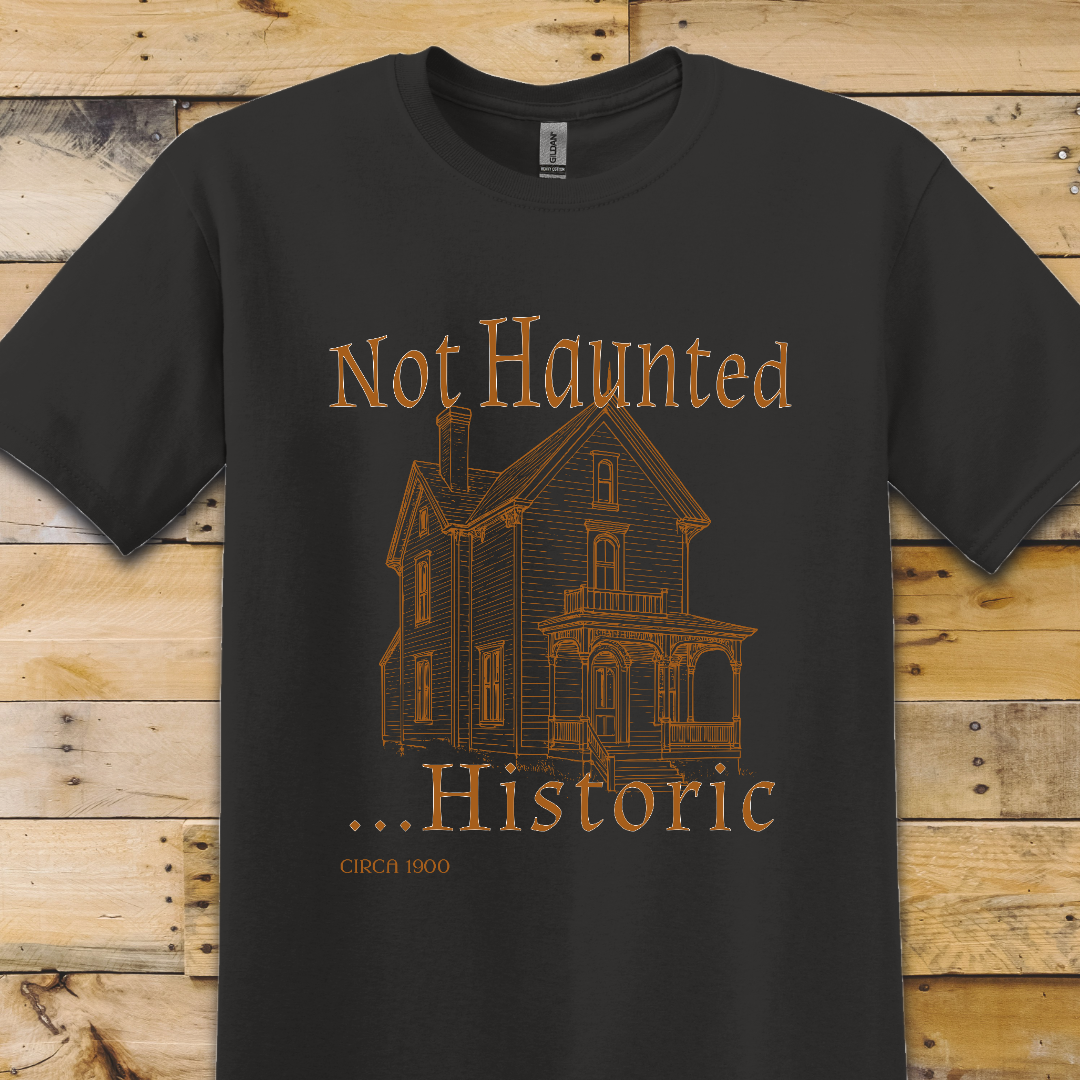 Black t-shirt Not Haunted