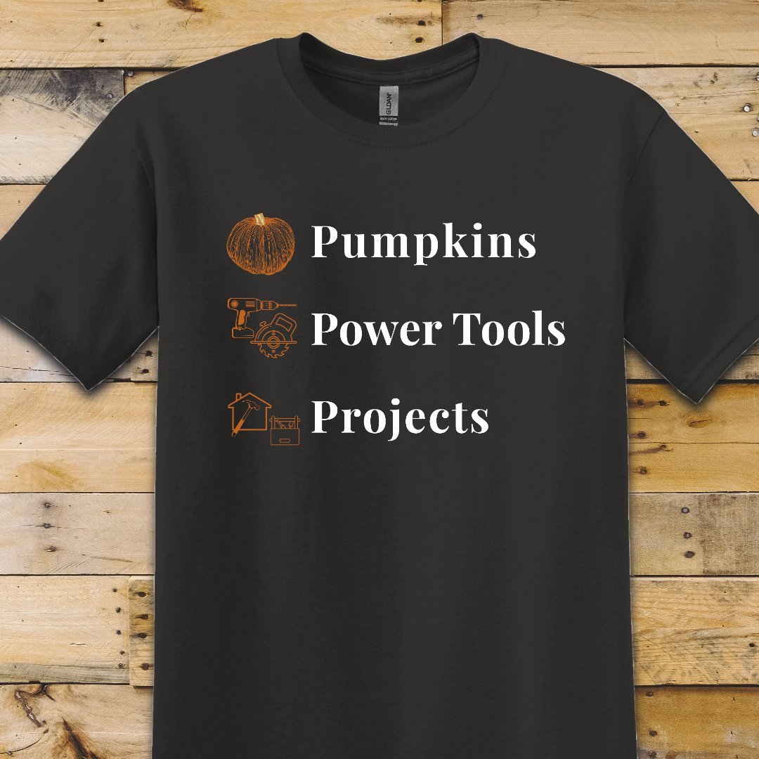 Black t-shirt Pumpkins Power Tools