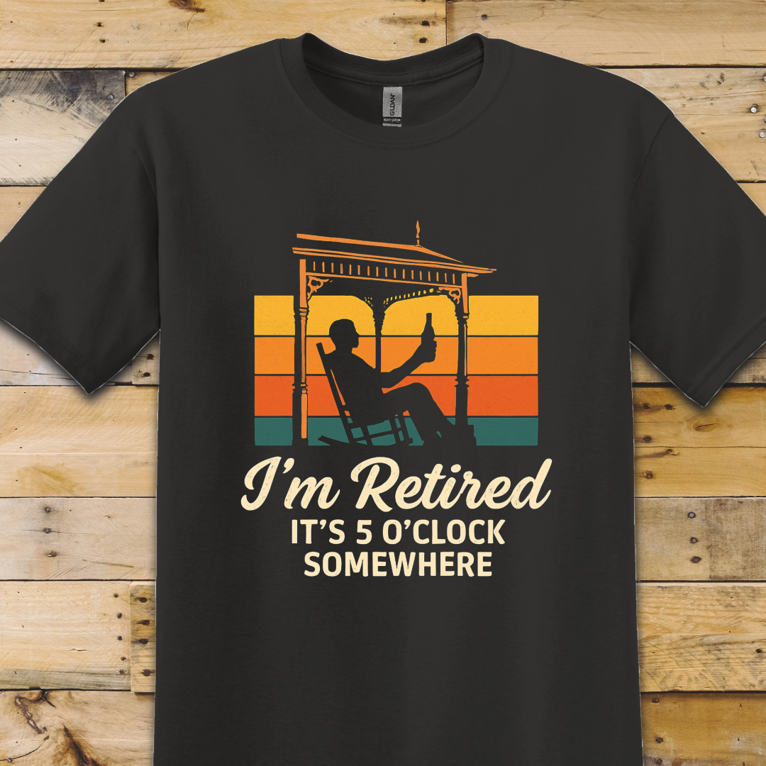 Black t-shirt Retired