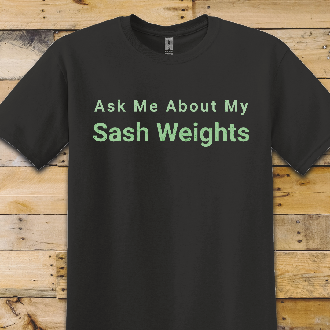 Black t-shirt Sash Weights