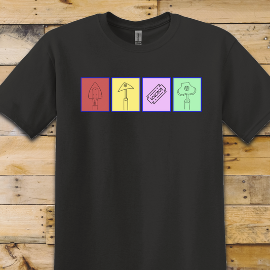 Black t-shirt Scraper Boards Color