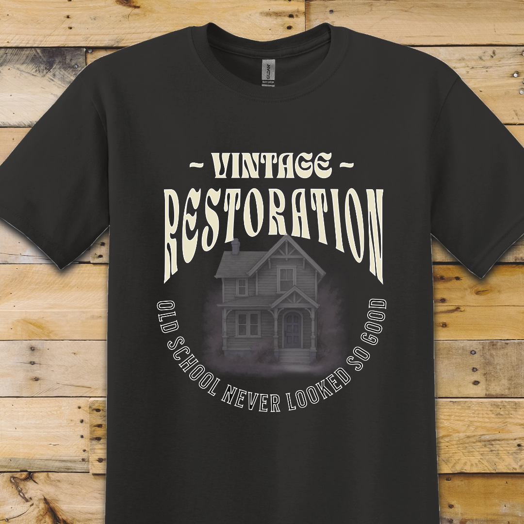 Black t-shirt Vintage Restoration
