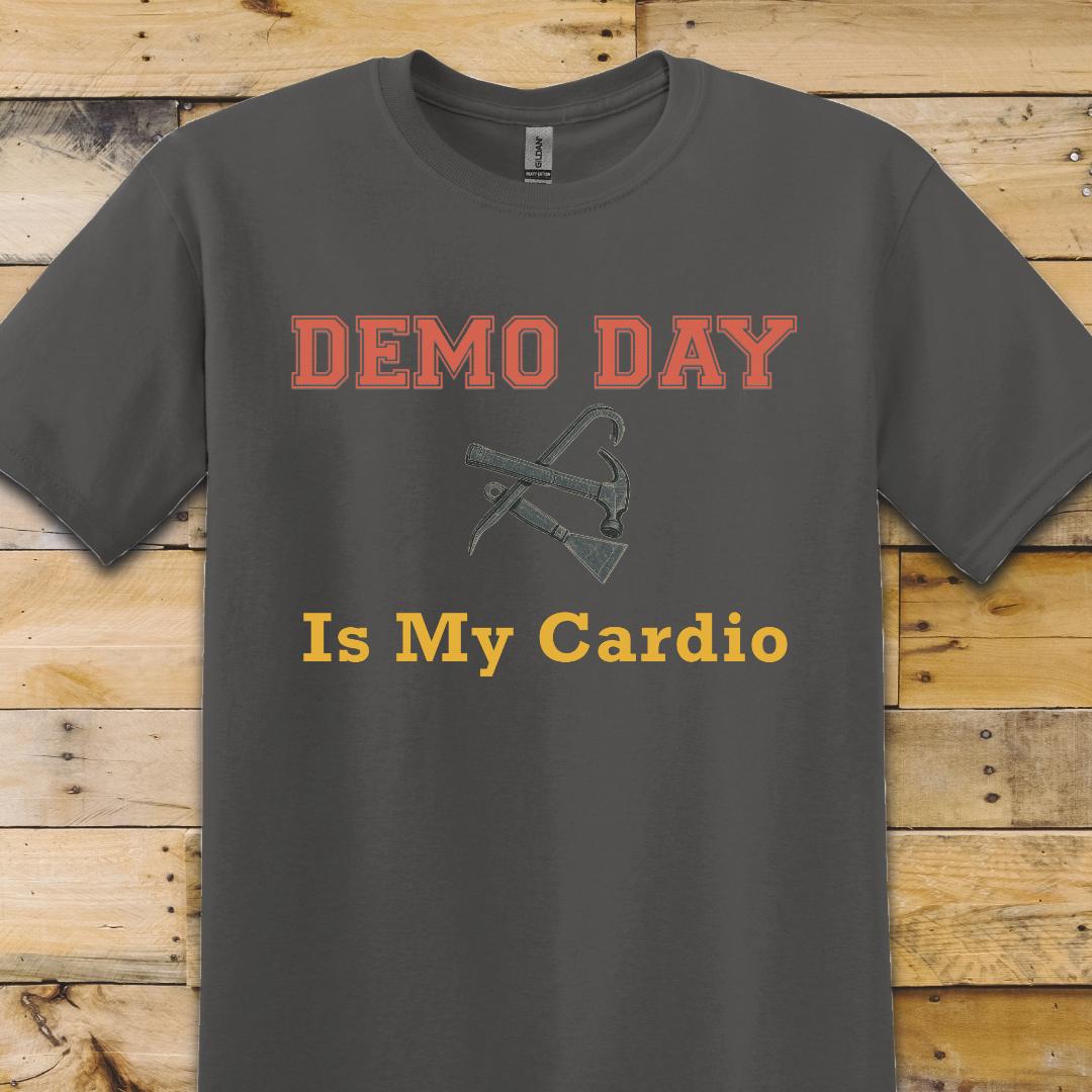 Charcoal Grey t-shirt Demo Day Cardio