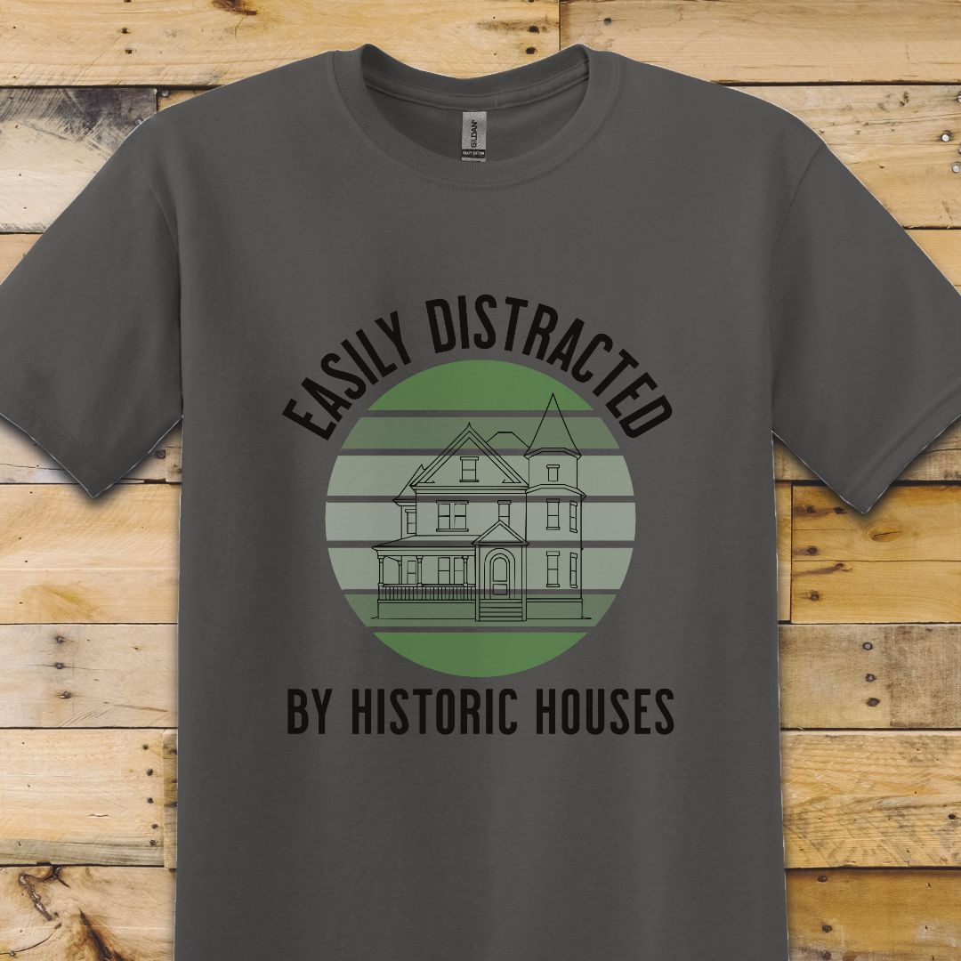 Charcoal Grey t-shirt Easily Distracted