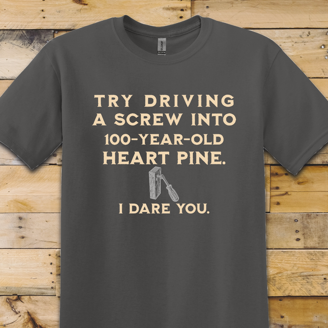 Charcoal Grey t-shirt Heart Pine