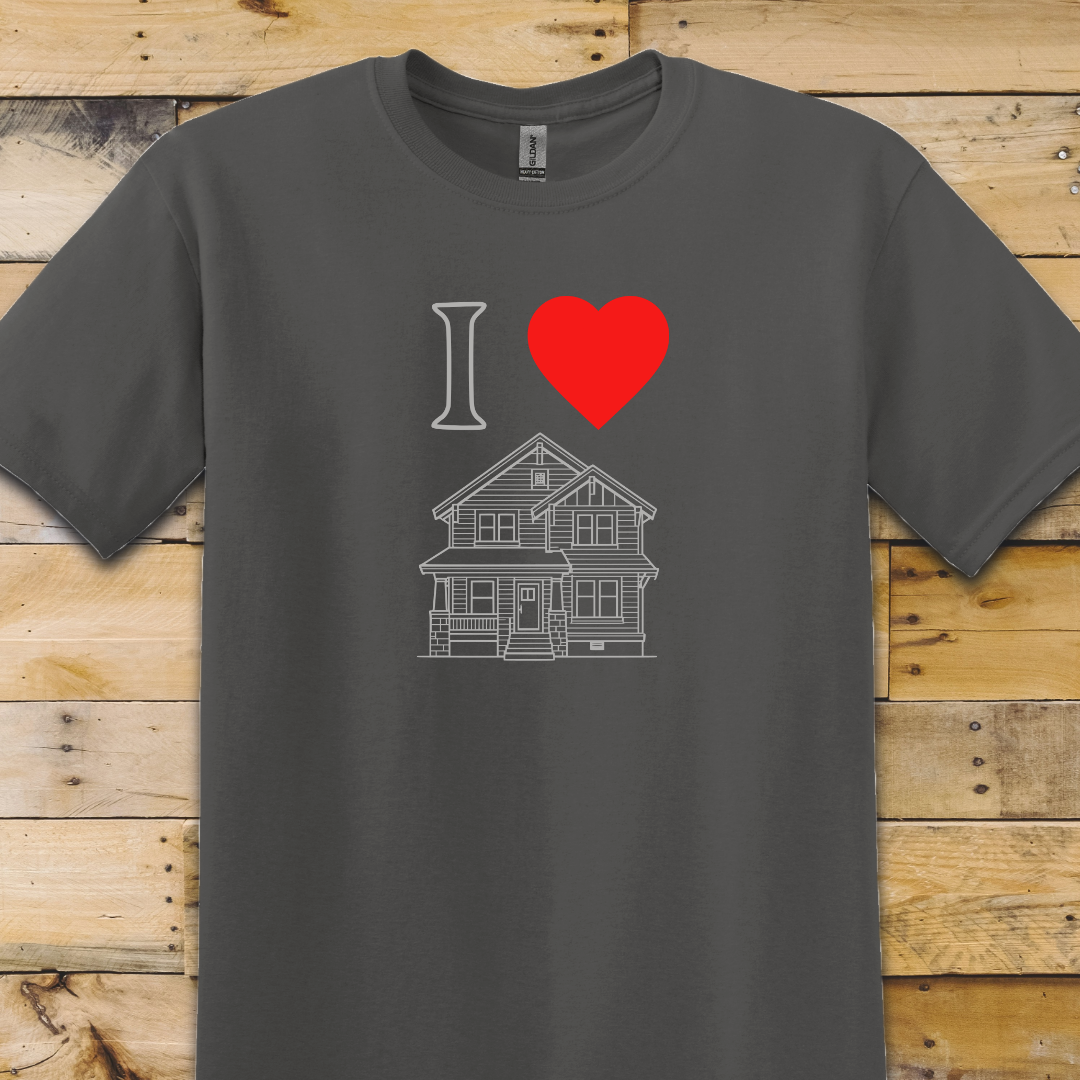 Charcoal Grey t-shirt I Heart Craftsman