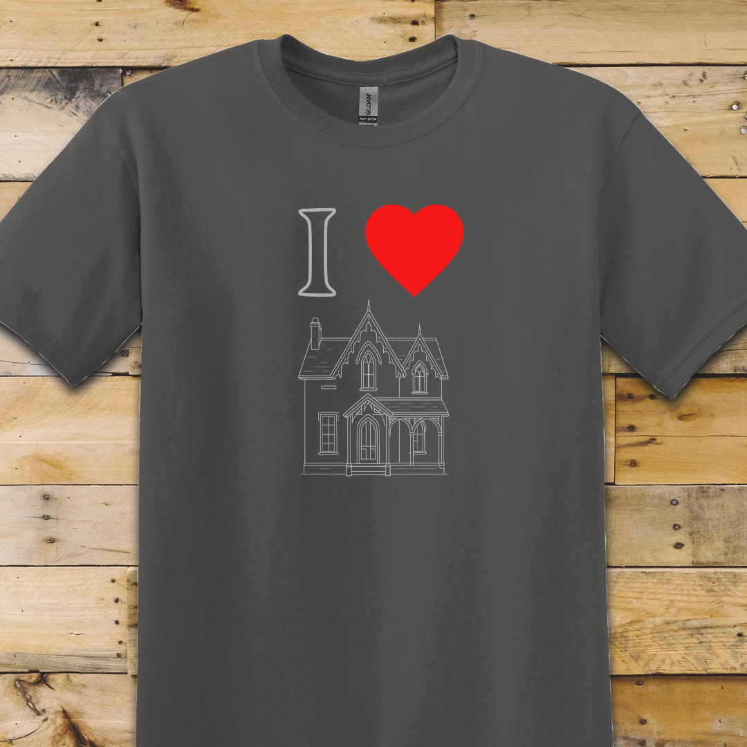 Charcoal Grey t-shirt I Heart Gothic Revival