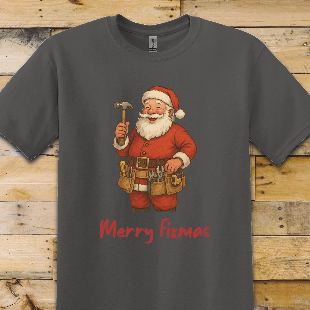 Charcoal Grey t-shirt Merry Fixmas