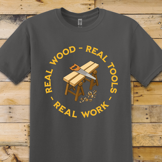 Charcoal Grey t-shirt Real Work