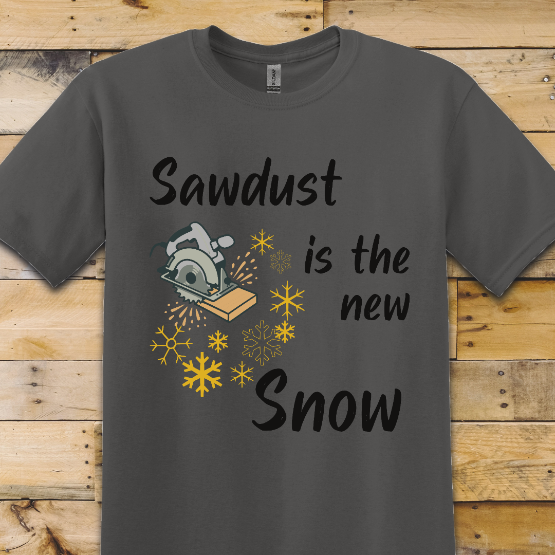Charcoal Grey t-shirt Sawdust Snow