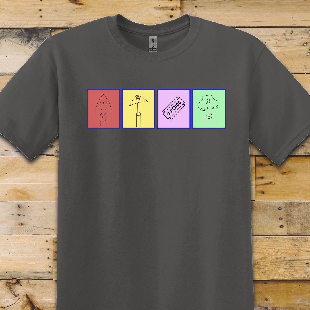 Charcoal Grey t-shirt Scraper Boards Color