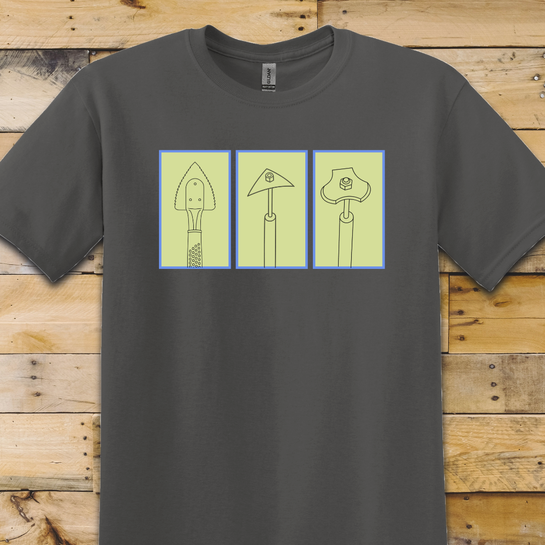 Charcoal Grey t-shirt Scraper Boards Sage