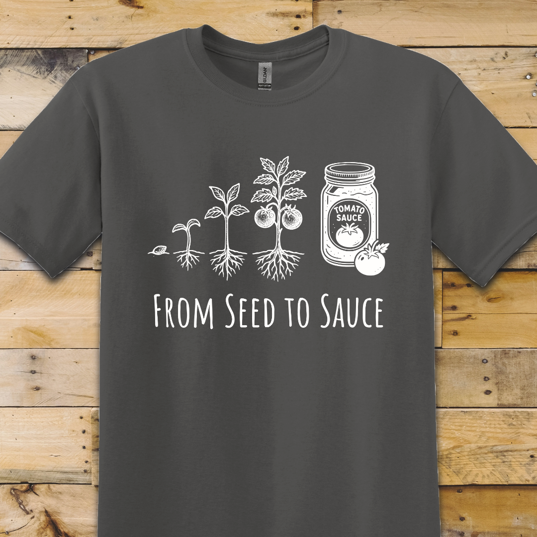 Charcoal Grey t-shirt Seed To Sauce