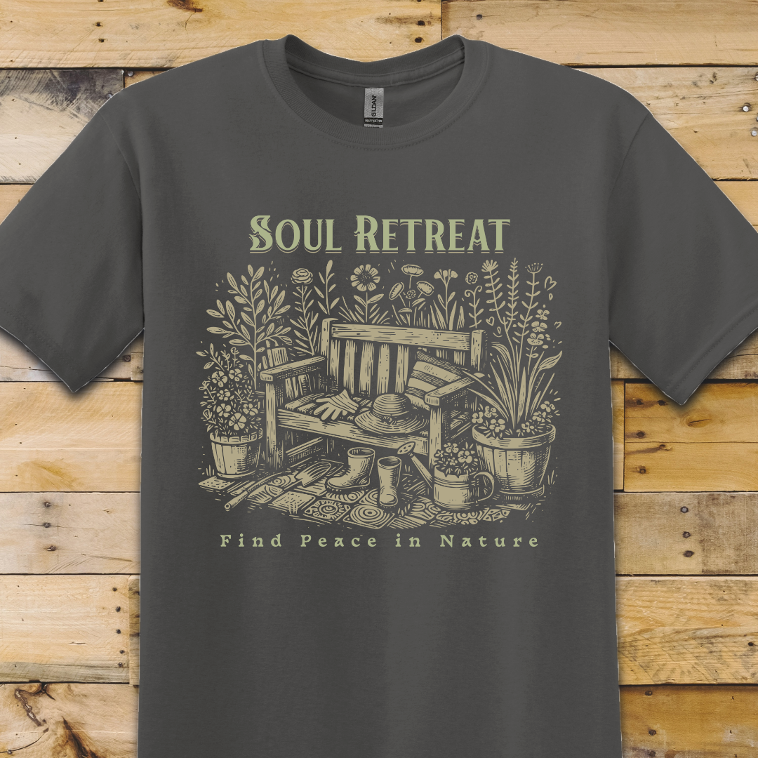 Charcoal Grey t-shirt Soul Retreat